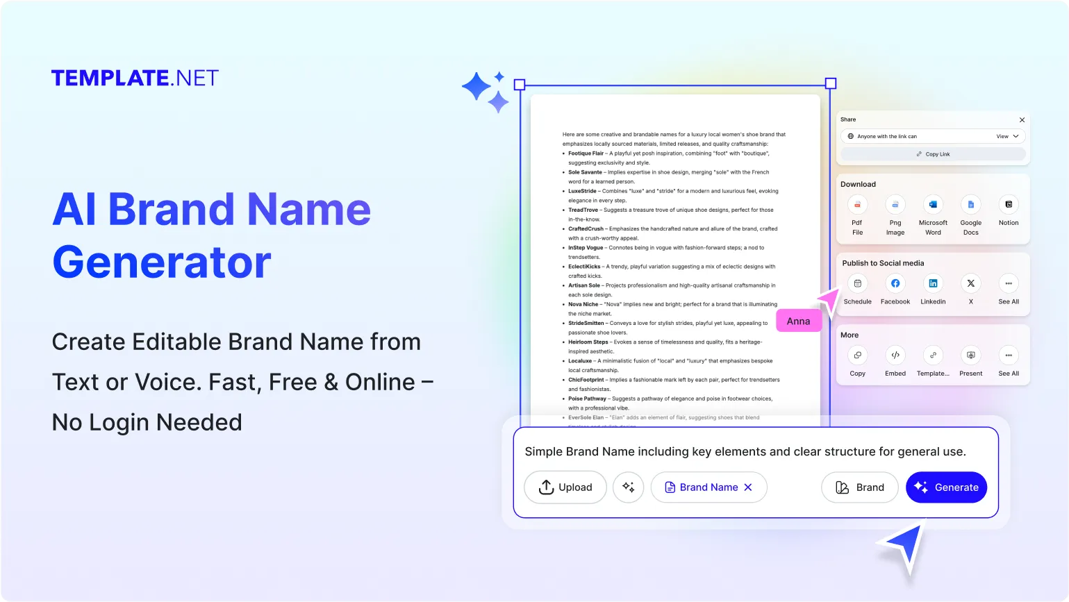 Free AI Brand Name Generator, Online Brand Name Generator Tool